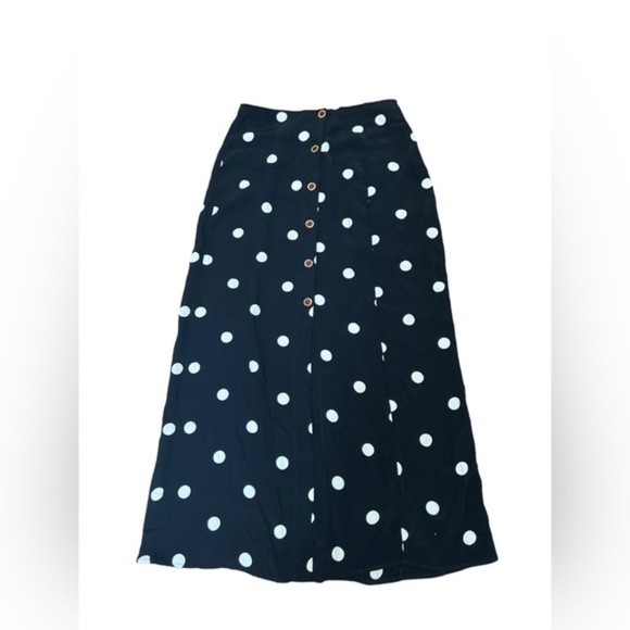 Free People Free People Retro Love Midi Skirt Black Size 0 - Picture 4 of 8